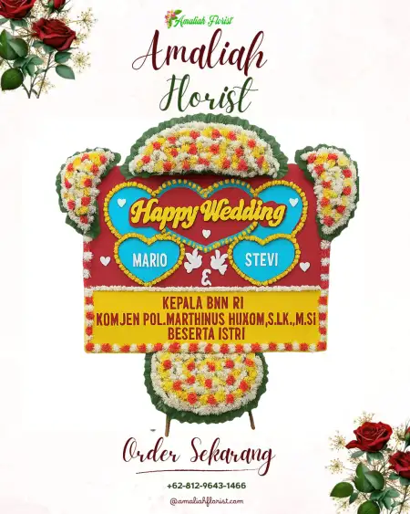Papan Bunga Pernikahan Bumi Harapan